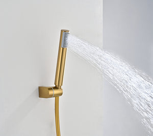 Bless Brushed Gold Thermostatic Shower Kit, view 5