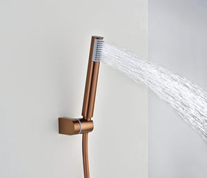 Bless Brushed Rose Gold Thermostatic Shower Kit, view 4
