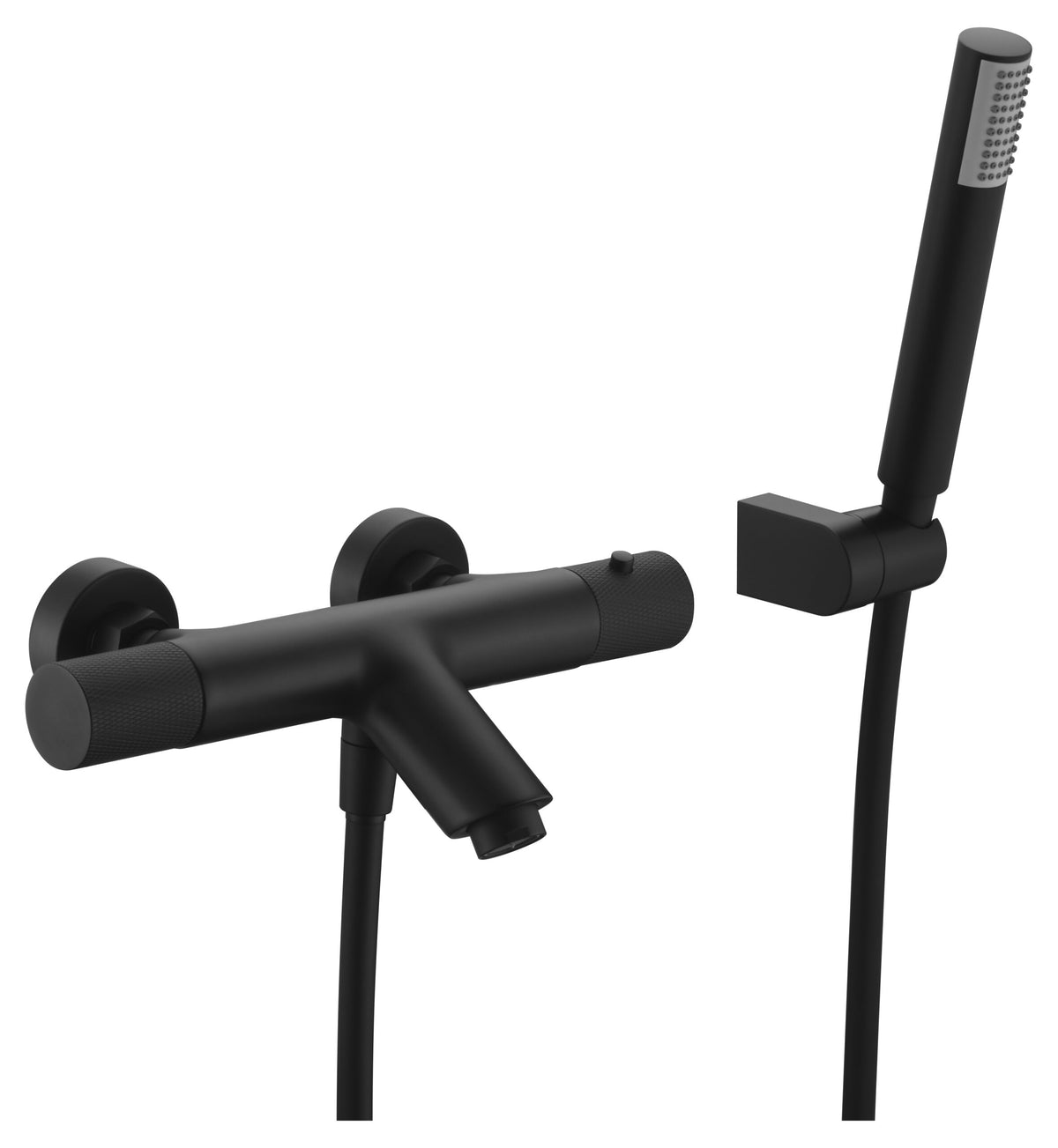 Matte Black Thermostatic Shower Faucet with Temperature Control, view 2