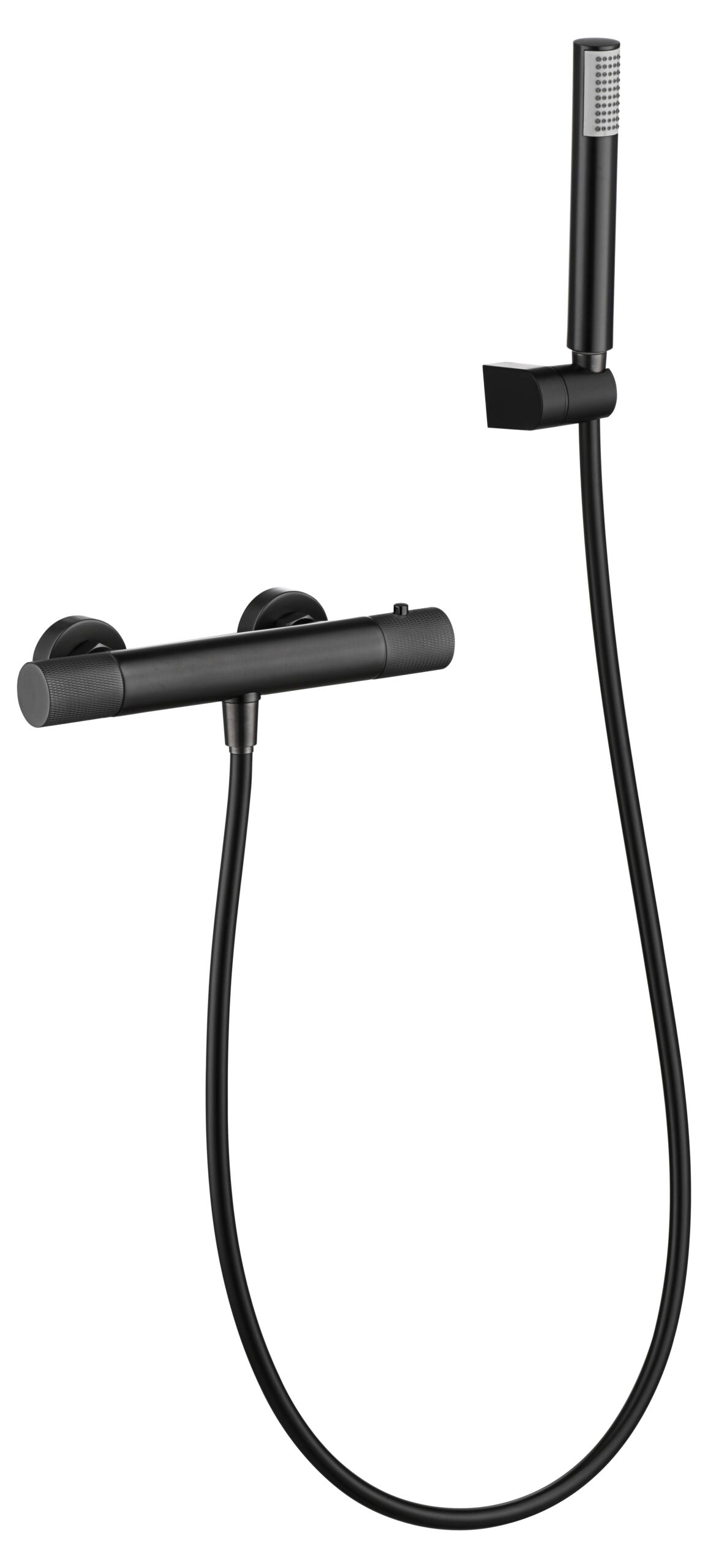 Black Gum Metal Thermostatic Shower Faucet Modern Design, view 2