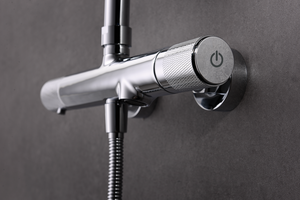 Chrome Thermostatic Bathtub Set Modern Design, mixer detail