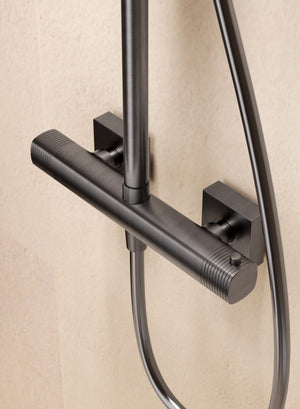Firenze Brushed Rose Gold Thermostatic Shower Set, view 4