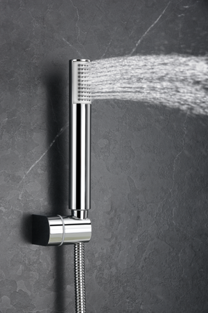 Chrome Thermostatic Shower Bath Kit with Valve, handle detail