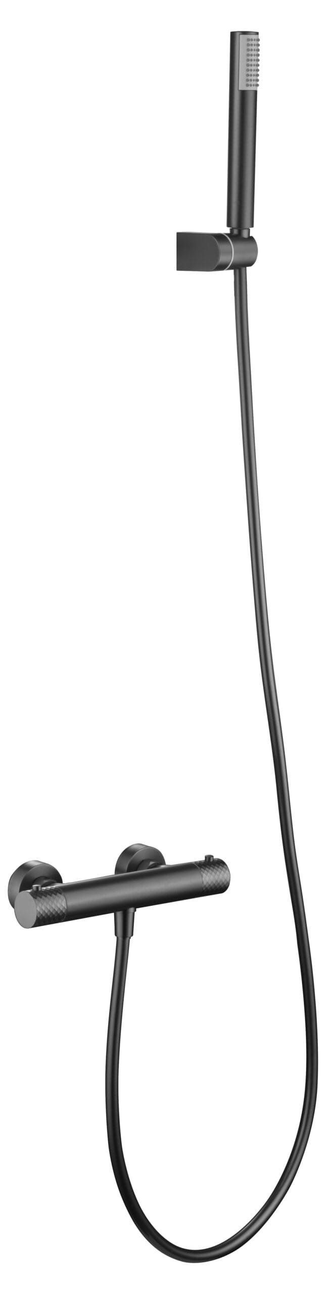 Kit de ducha termostático Génova negro metalizado | IMEX