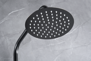 Genoa Black Gun Metal Thermostatic Shower Set, rain head detail