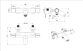 Chrome Thermostatic Shower Kit with Temperature Control, view 4