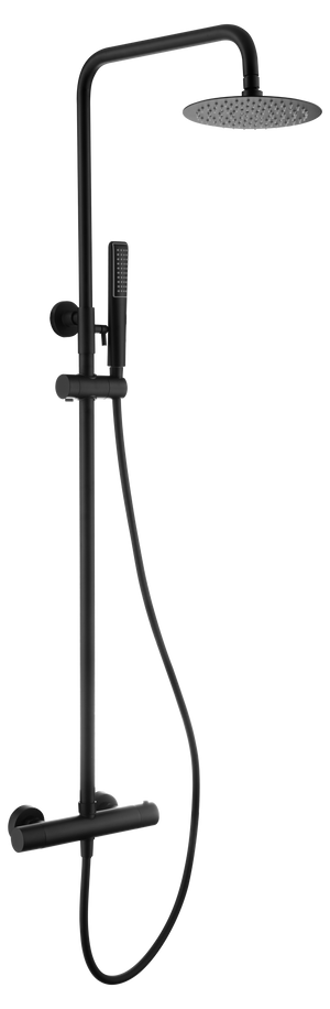 Matte Black Thermostatic Shower Set, view 2