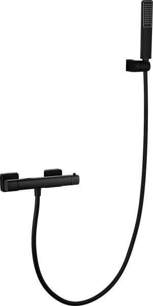 Toscana Matte Black Thermostatic Shower Kit, main product view