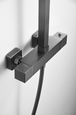 Vigo Black Gun Metal Thermostatic Shower Vigo Series, mixer detail
