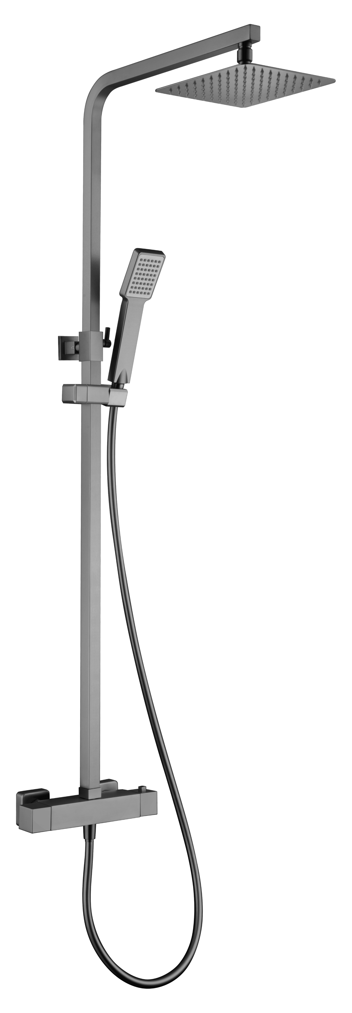 Conjunto De Ducha Termostático Vigo Negro Gun Metal - Shower Set