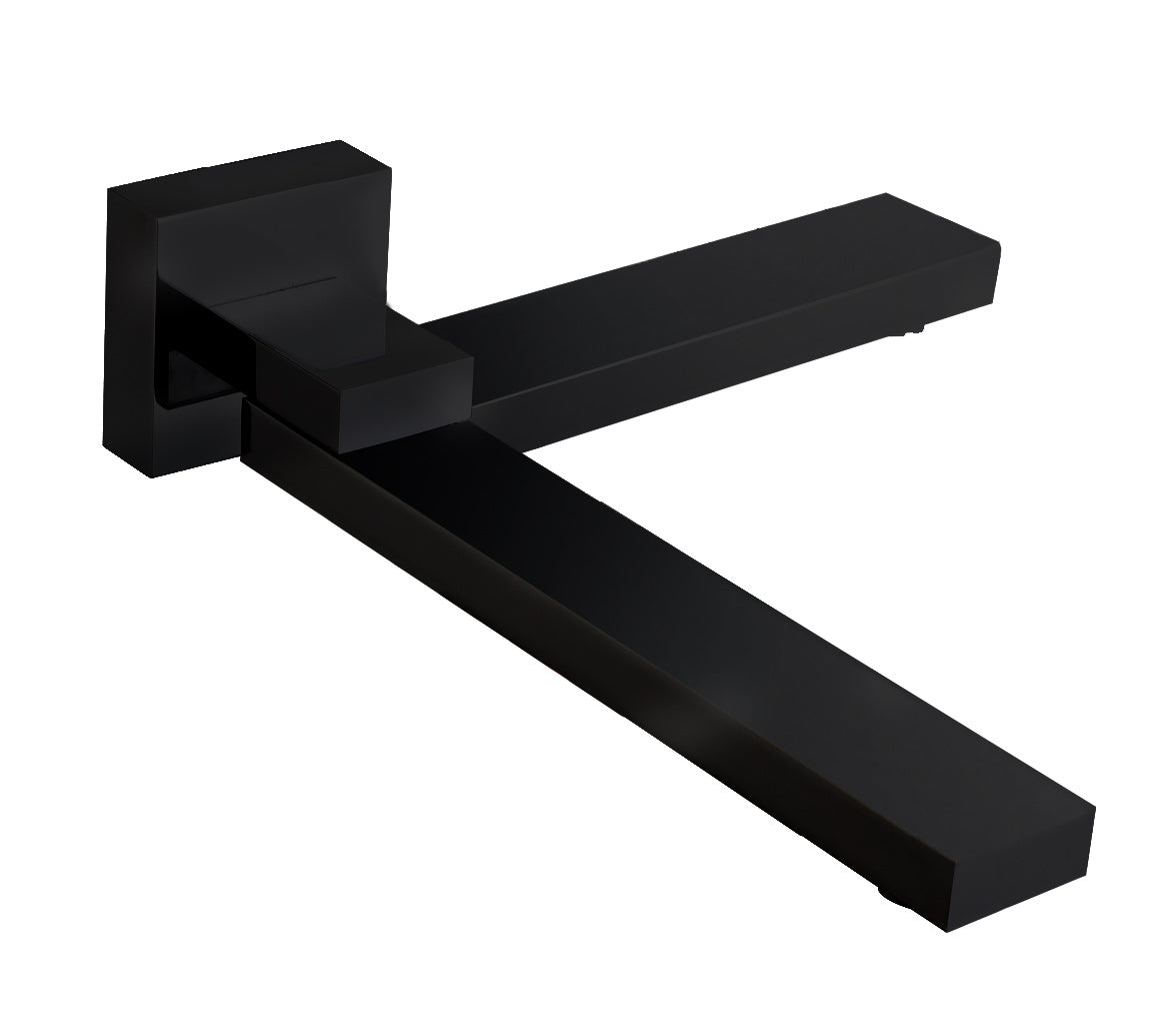 Matte Black Folding Bath Spout Wall Mount, view 2