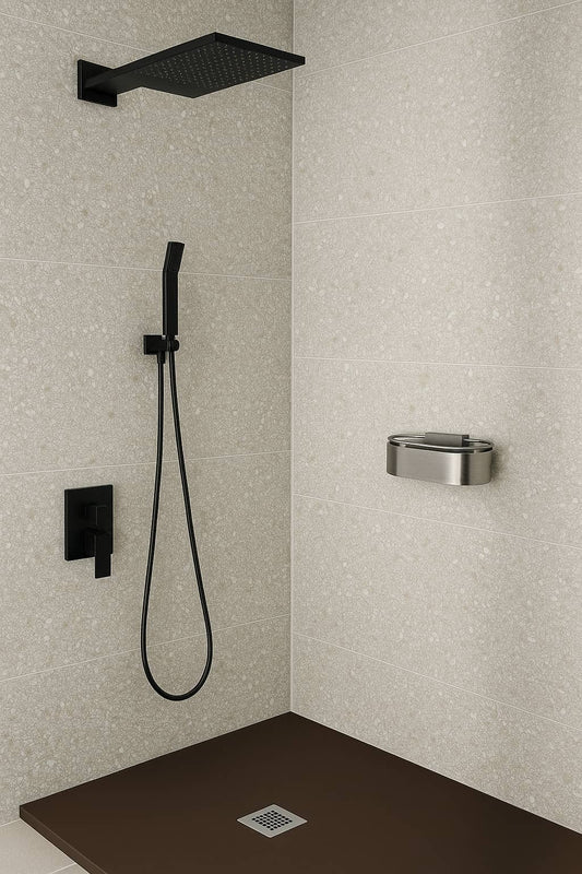 Bela Premium Chocolate Shower Tray Slate Texture - 70x70 cm - Platos de ducha