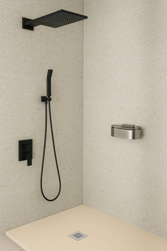 Bela Premium Cream Shower Tray Slate Texture - 70x70 cm - Platos de ducha