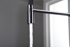 Sena Black Gun Metal Kitchen Faucet Modern Design, view 6