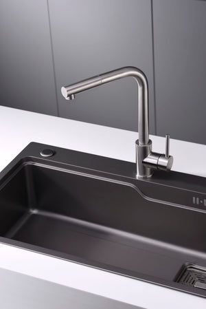 Malta Stainless Steel Kitchen Faucet Modern Design, view 3