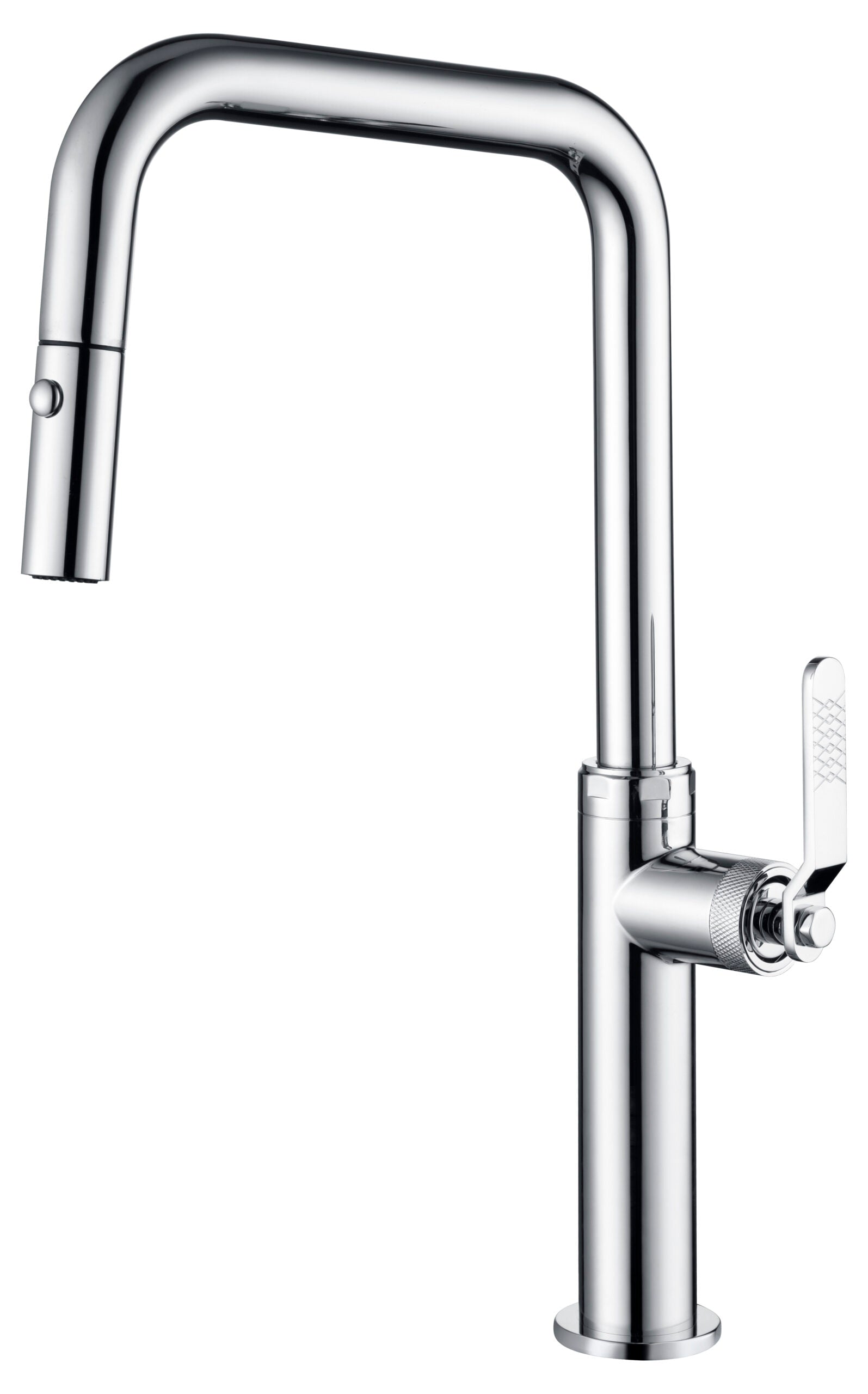 Niza Chrome Kitchen Faucet Modern Minimalist Design, view 2