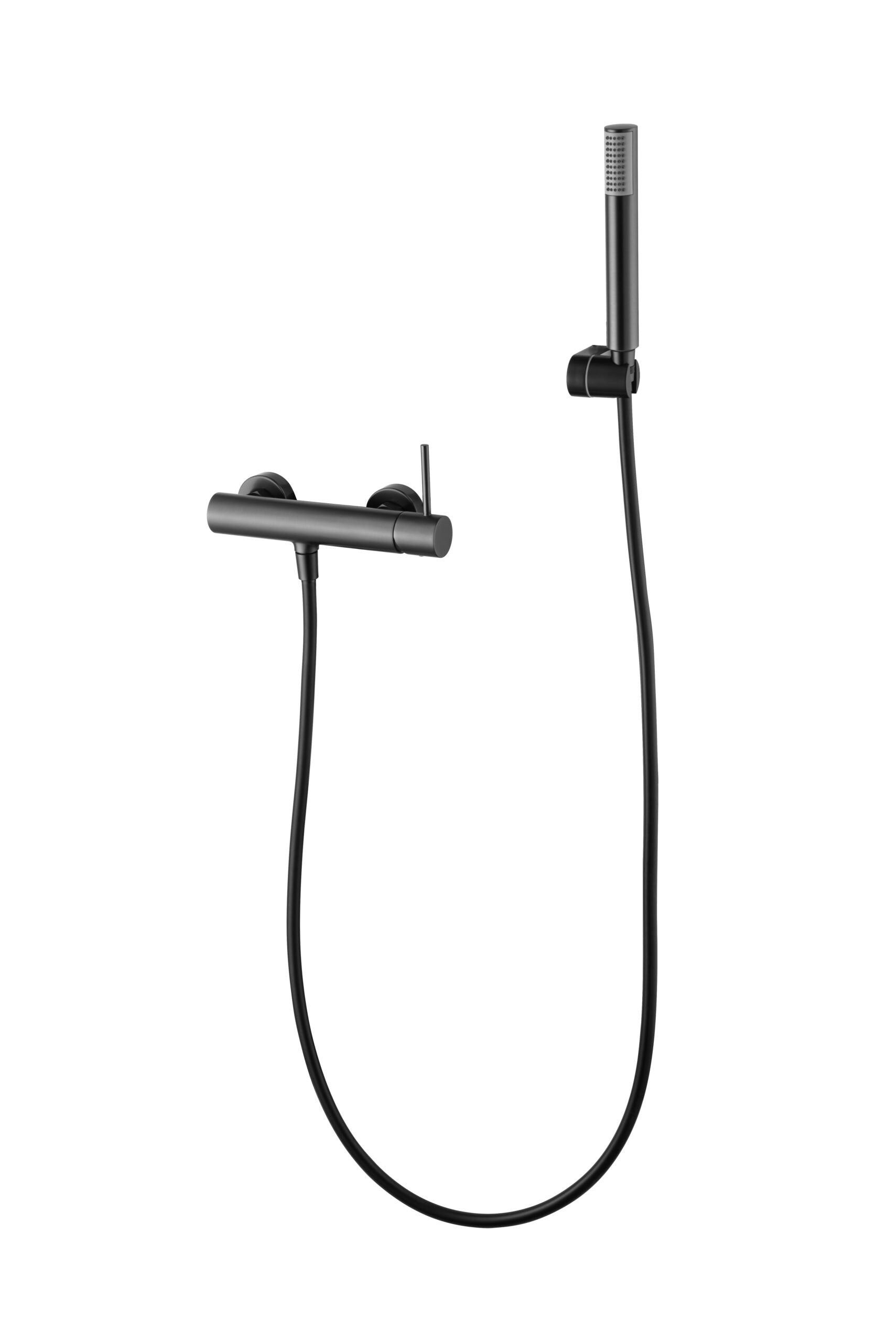 Monza Black Gun Metal Single Handle Shower Kit, view 2