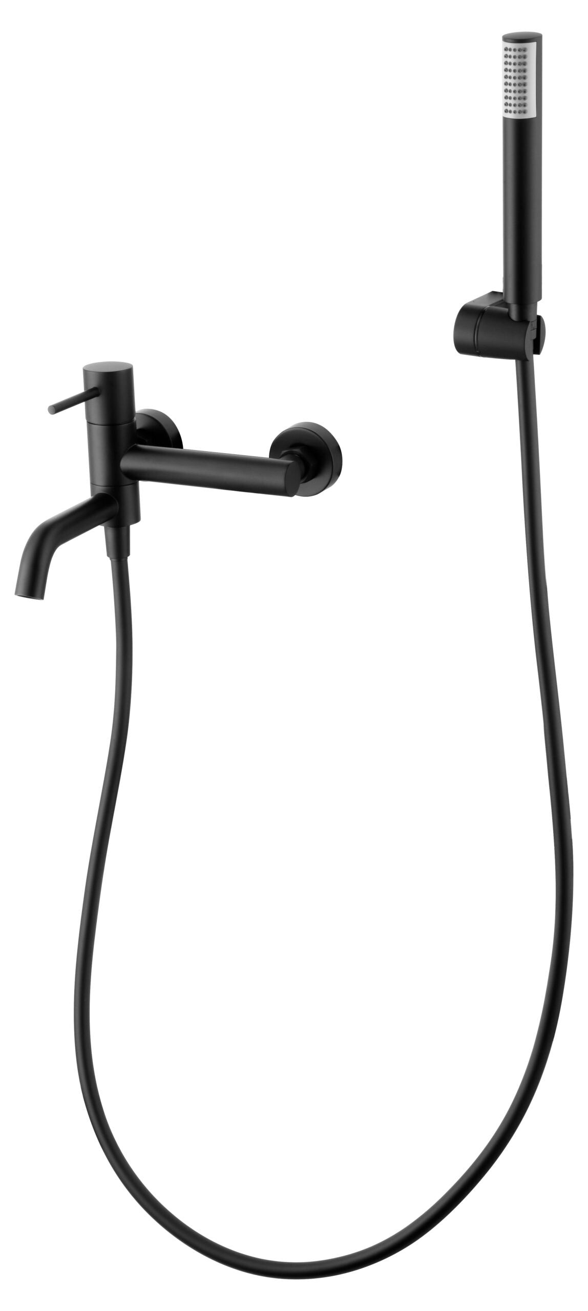 Monza Matte Black Single Lever Bath Shower Mixer Kit, view 2