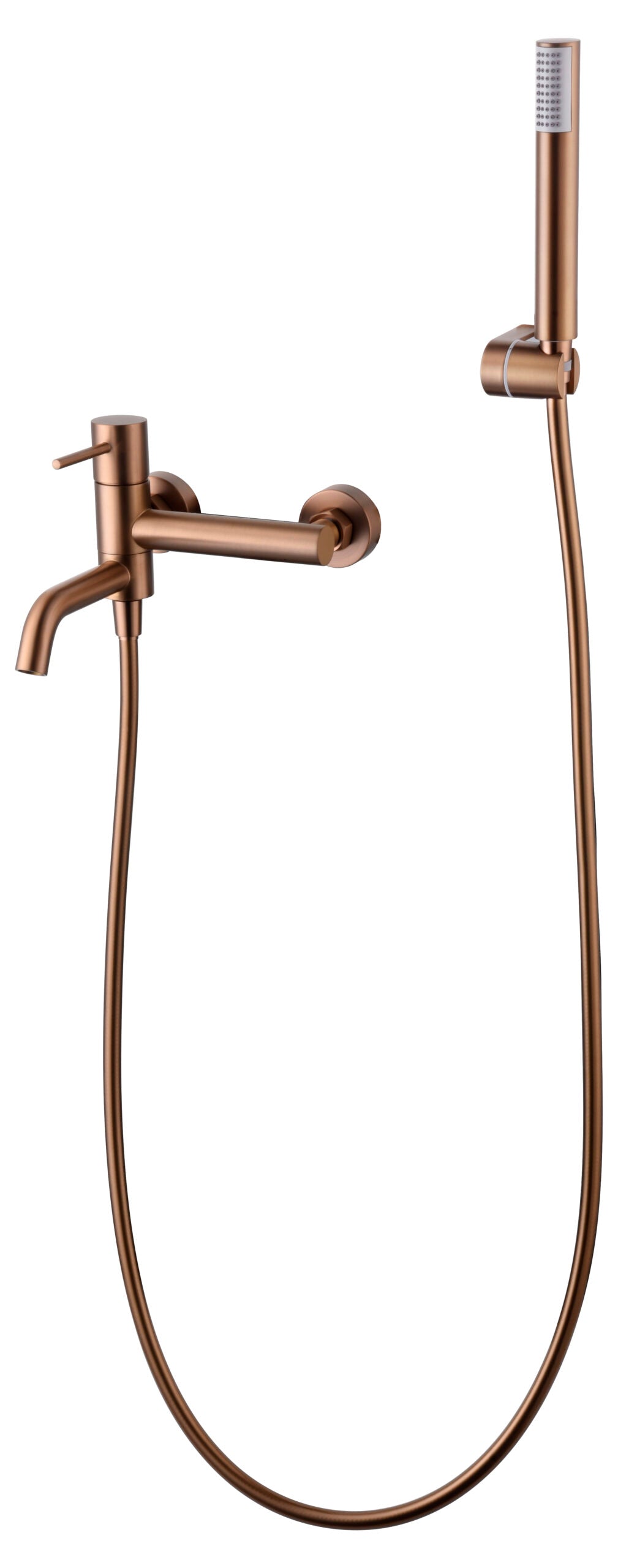 Monza Brushed Rose Gold Single Lever Shower Mixer Kit, view 2