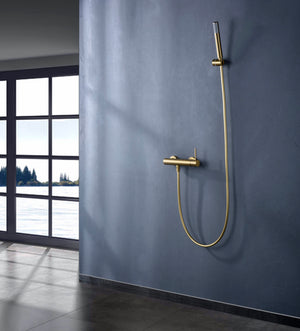 Monza Brushed Gold Shower Kit Single Handle Mixer, view 3