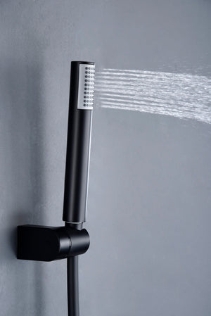 Monza Matte Black Shower Kit Single Lever, view 4