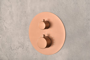 Brushed Rose Gold Built-in Thermostatic Shower Set, view 4