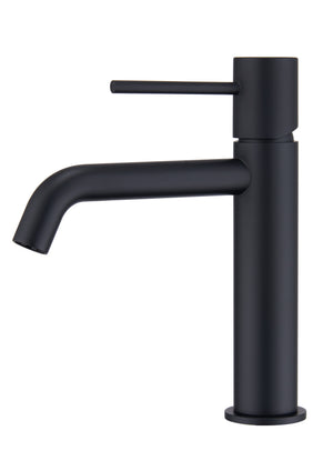 Matte Black Single Lever Basin Mixer Faucet, view 2