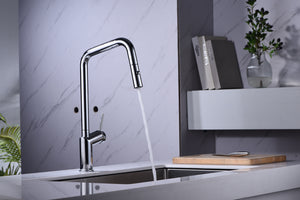 Bonn Chrome Kitchen Faucet Modern Design, view 3