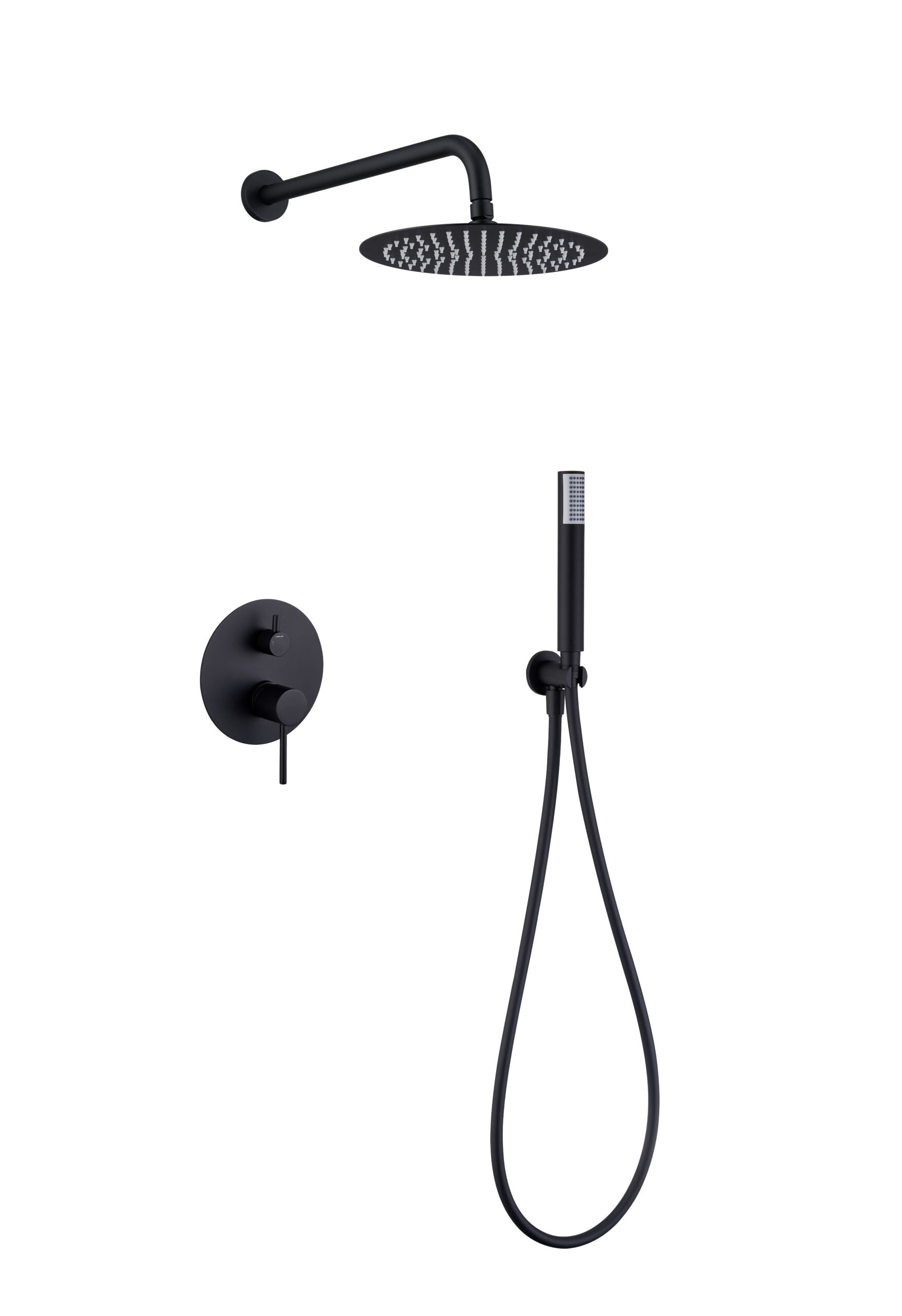 Matte Black Built-In Single Lever Shower Set, view 2