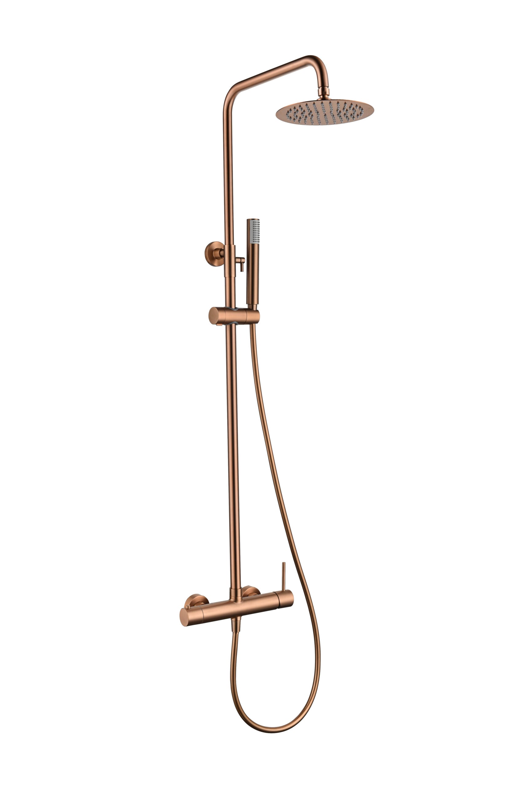 Brushed Rose Gold Single Handle Shower Set, view 2