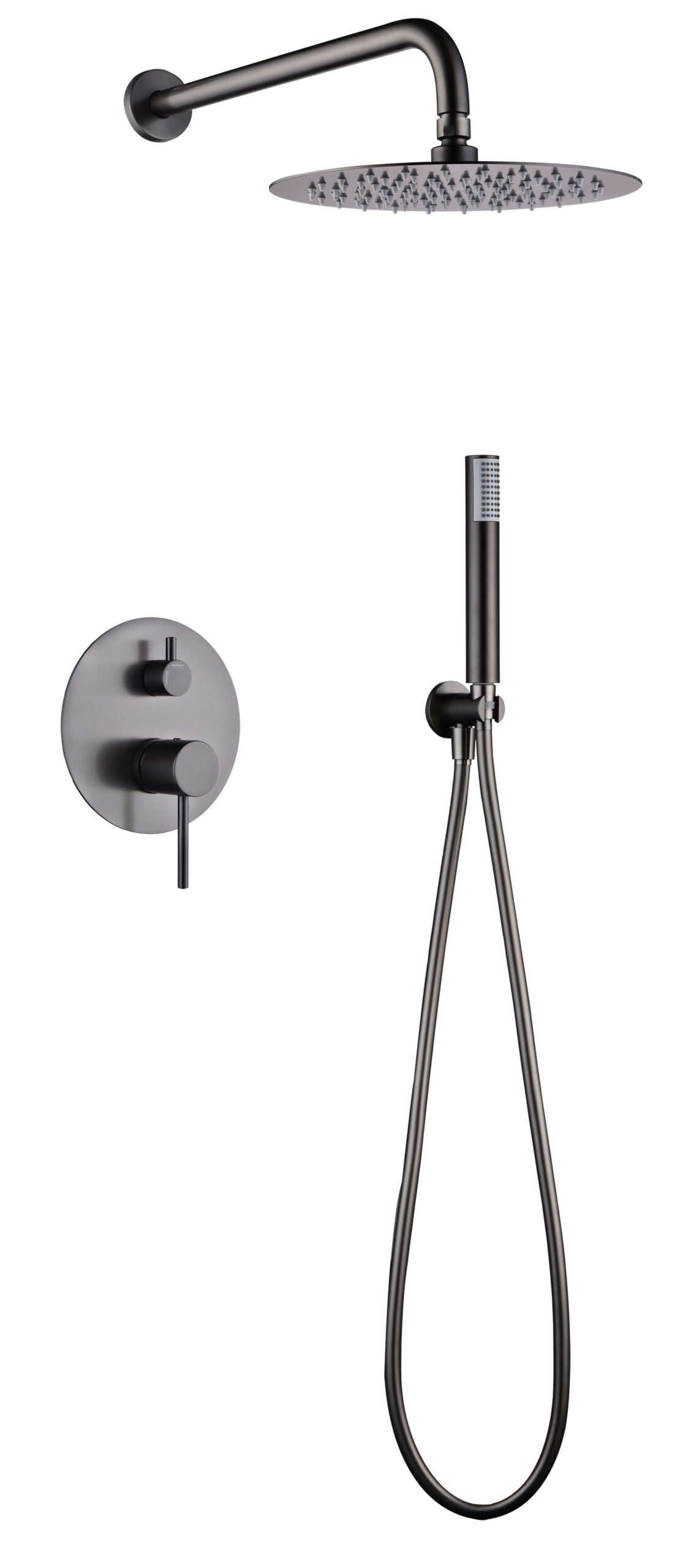 Monza Black Gun Metal Single Handle Shower Set, view 2