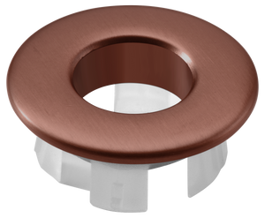 Brushed Rose Gold Sink Overflow Trim Ring, view 2