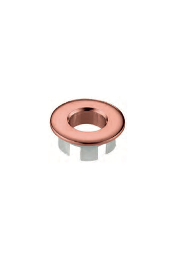 Rose Gold Sink Overflow Trim Ring 30mm, view 2