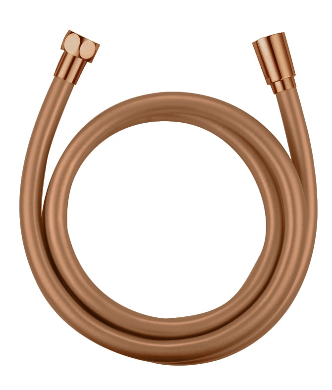 Manguera de ducha de PVC de 150 cm, color oro rosa cepillado | IMEX