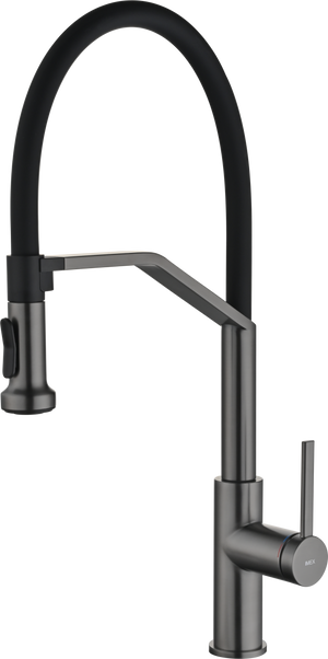 Veneto Black Gun Metal Kitchen Mixer Tap, main product view