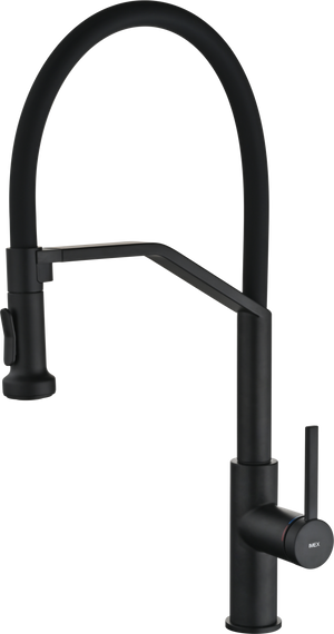 Veneto Matte Black Kitchen Mixer Tap, main product view