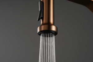 Veneto Brushed Rose Gold Kitchen Mixer Tap, view 3
