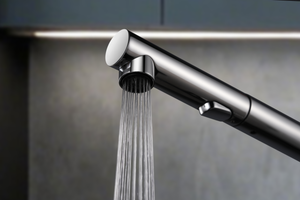 Oporto Chrome Kitchen Mixer Tap, view 4