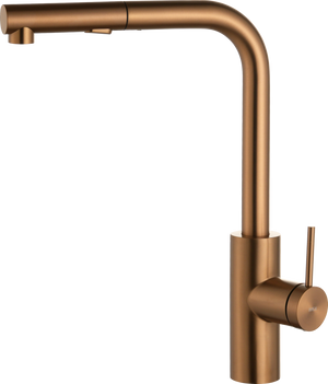Oporto Brushed Rose Gold Kitchen Mixer Tap, main product view