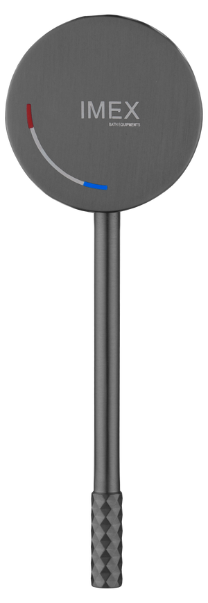 Black Gun Metal Single Lever Basin Mixer Faucet, detail view