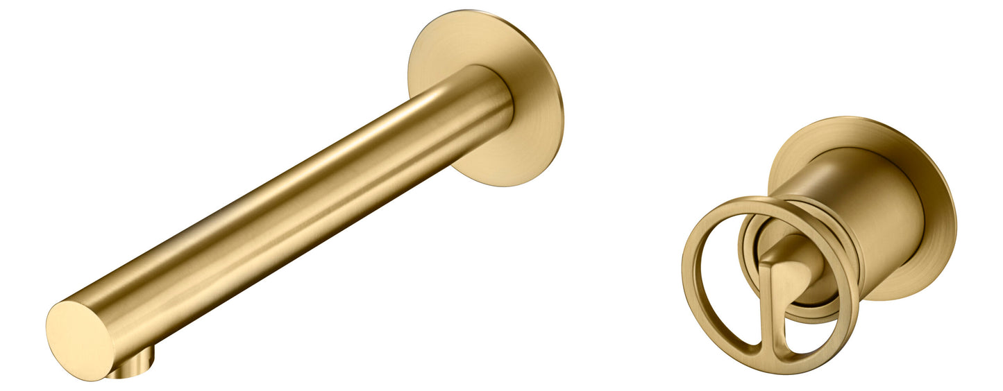 Lavabo empotrado monomando Olimpo oro cepillado | IMEX