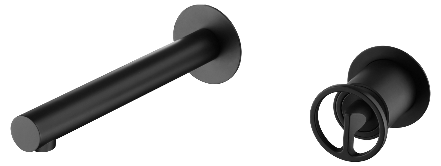 Lavabo empotrado monomando Olimpo negro mate | IMEX