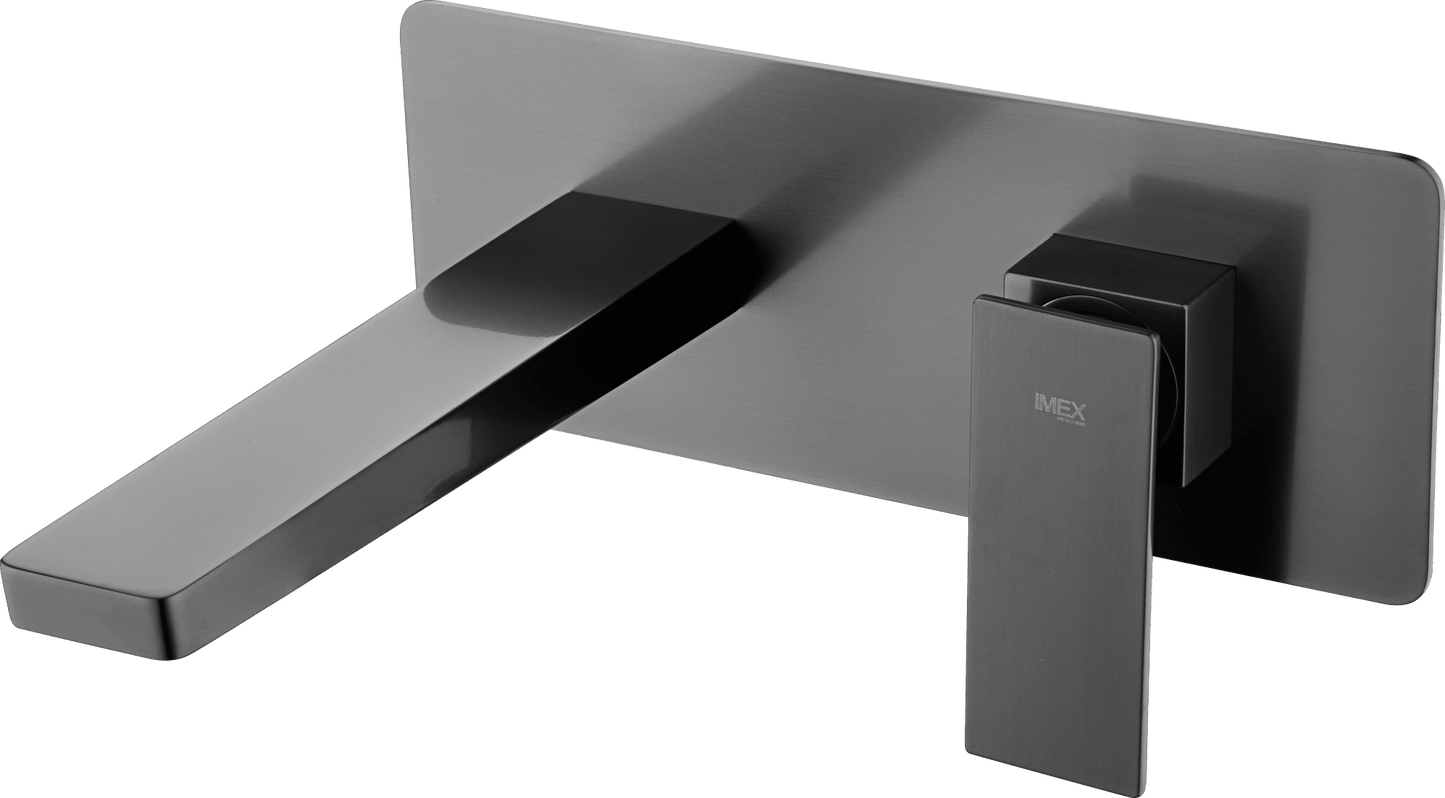 Lavabo empotrado monomando Pisa negro metalizado | IMEX