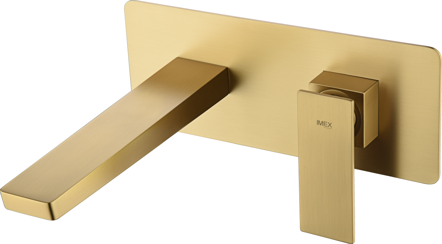 Pisa Brushed Gold Single-Lever Basin Faucet, view 2