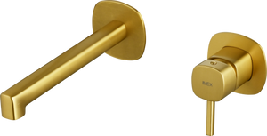 Toscana Brushed Gold Concealed Single Lever Basin Mixer, main product view