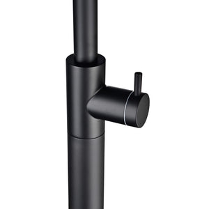 Alaska Matte Black Steel Pool Shower Tap in 316 Stainless Steel, view 5