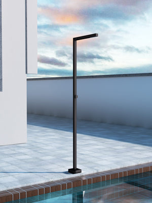 Alabama Matte Black Steel Pool Shower Tap in 316 Stainless Steel, view 2