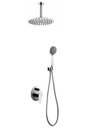 Chrome Single Handle Built-in Shower Set, view 4