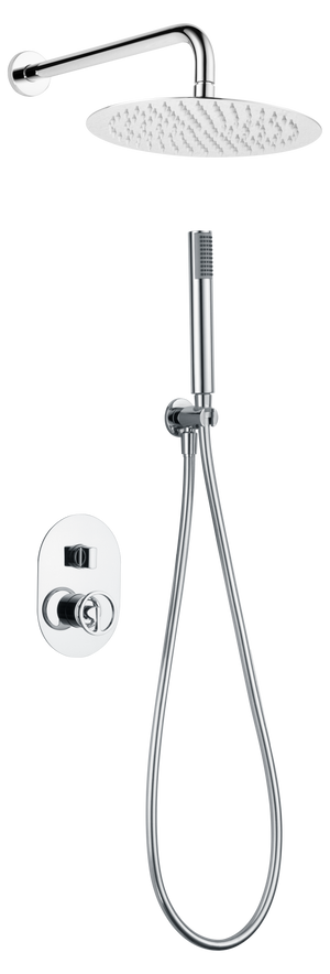 Olimpo Chrome Recessed Shower Set Single Handle, view 2