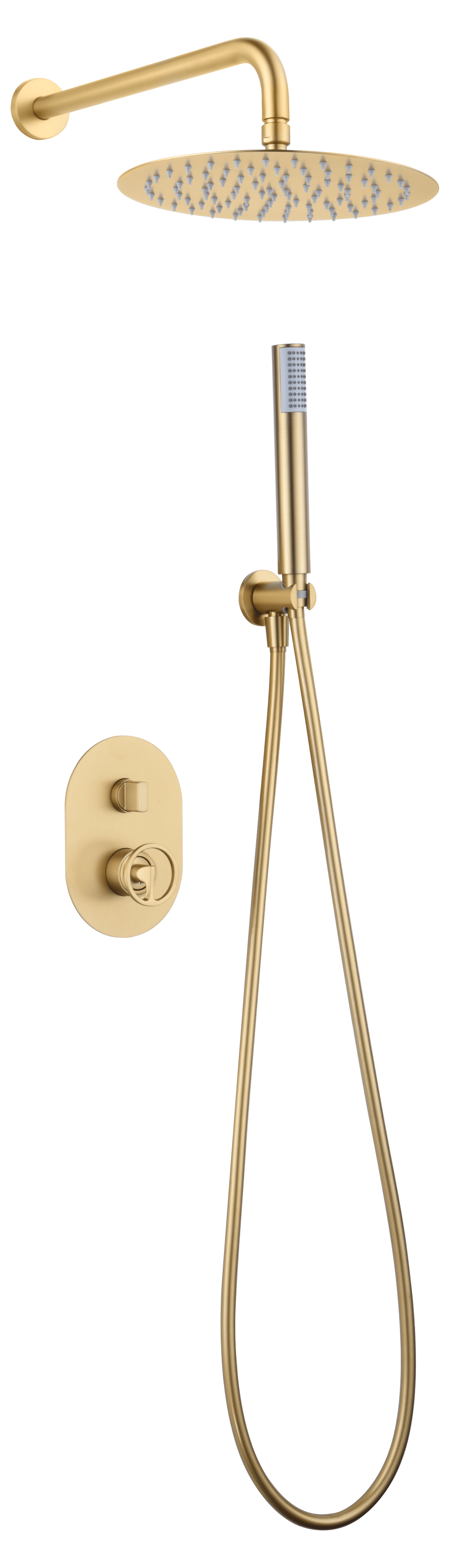 Conjunto de ducha monomando empotrado Olimpo cepillado | IMEX